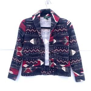 Lauren Jeans Ralph Lauren Southwest Aztec Print Fleece Jacket Size PXS